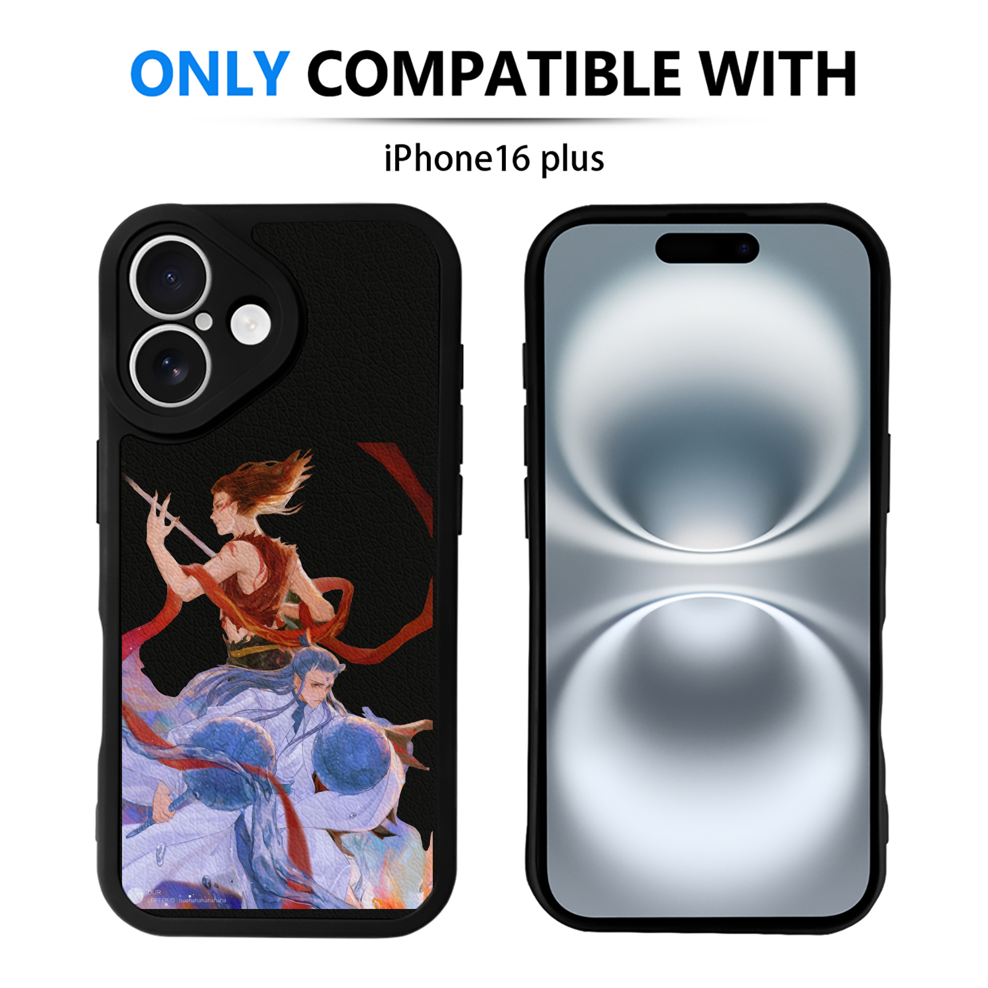 （画像用） Ne Zha 2 ナタ 魔童の大暴れ 【iPhone 16シリーズ対応】シリコンスマホケース（レザー調） 材質：シリコン